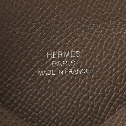 Hermes Epsom Calvi Card Case Etoupe 8 of 10