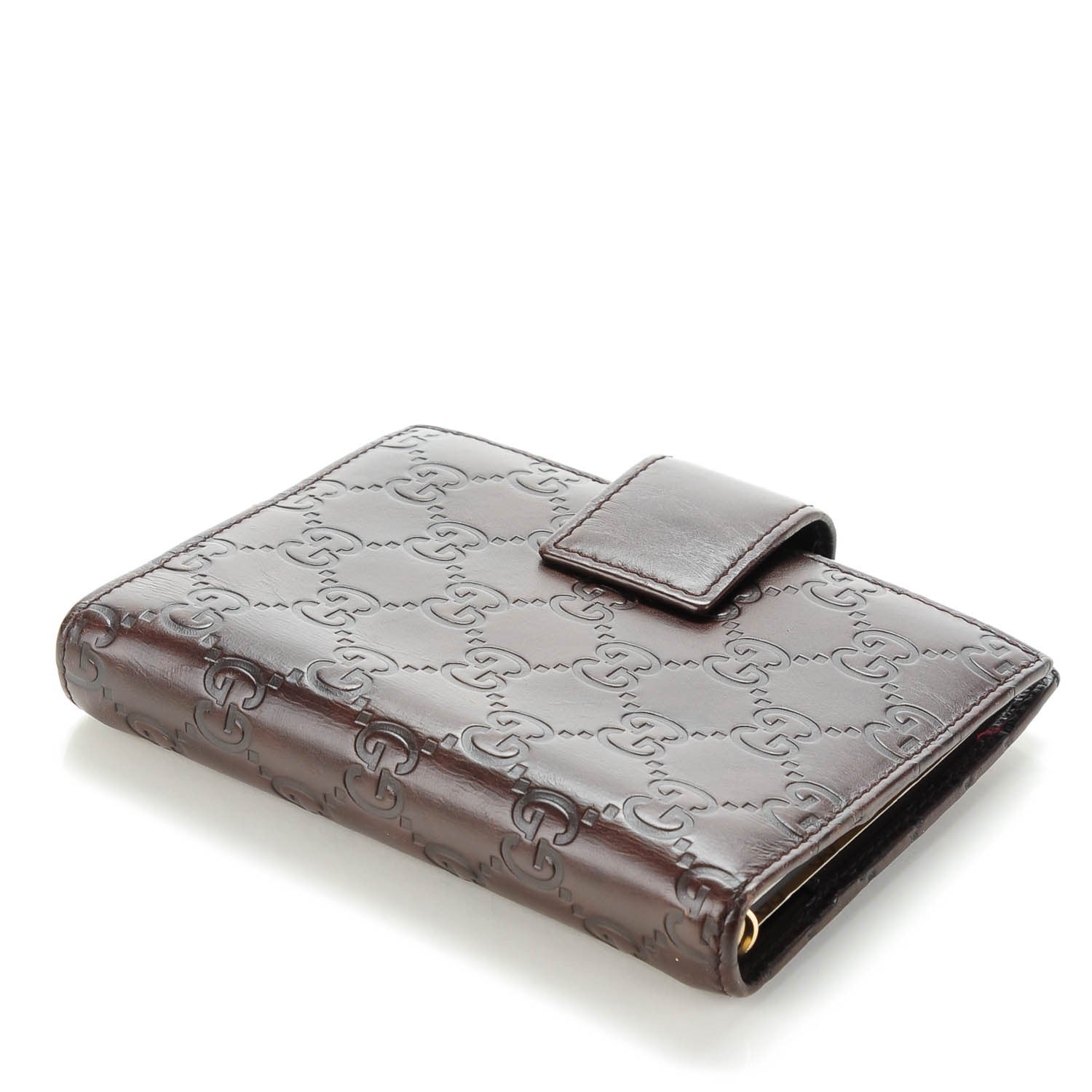 Gucci Guccissima Small Ring Agenda Dark Brown 4 of 7