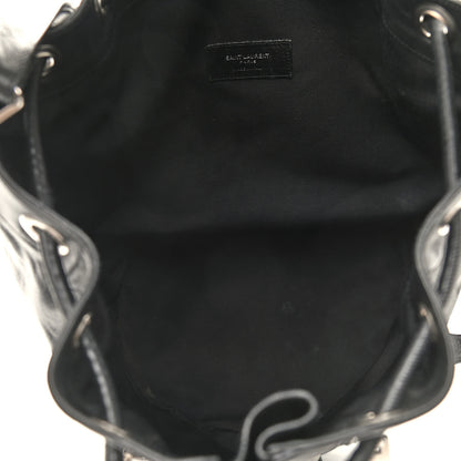 Saint Laurent Calfskin Medium Rider Bucket Bag Black 5 of 9