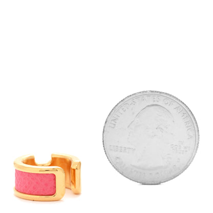 Hermes Epsom Olympe Ear Cuff PM Rose Azalee 2 of 4