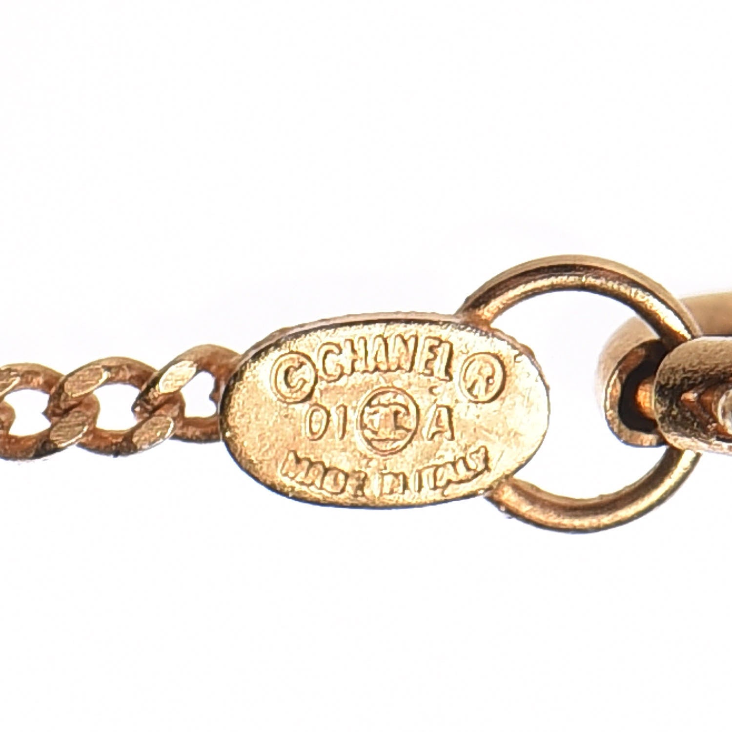 Chanel Wood CC Necklace Gold Black 5 of 7