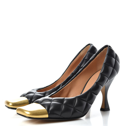Bottega Veneta Nappa Matelasse Captoe Pumps 36 Black 3 of 10