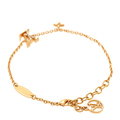 Louis Vuitton Metal Crystal LV Iconic Bracelet Gold 3 of 6
