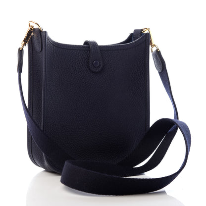 Hermes Taurillon Clemence Evelyne TPM Bleu Nuit 3 of 10