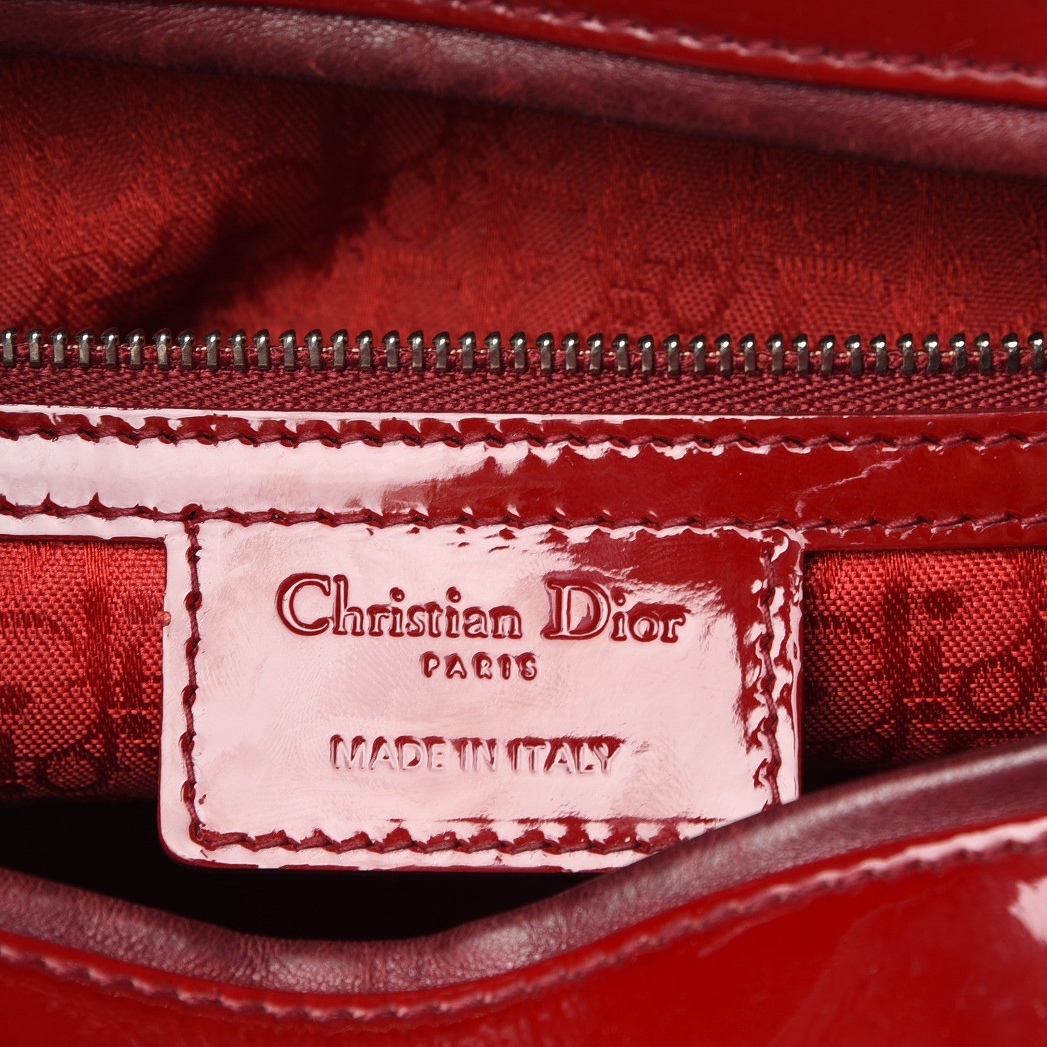 Christian Dior Patent Cannage Large Lady Dior Red 11 of 12