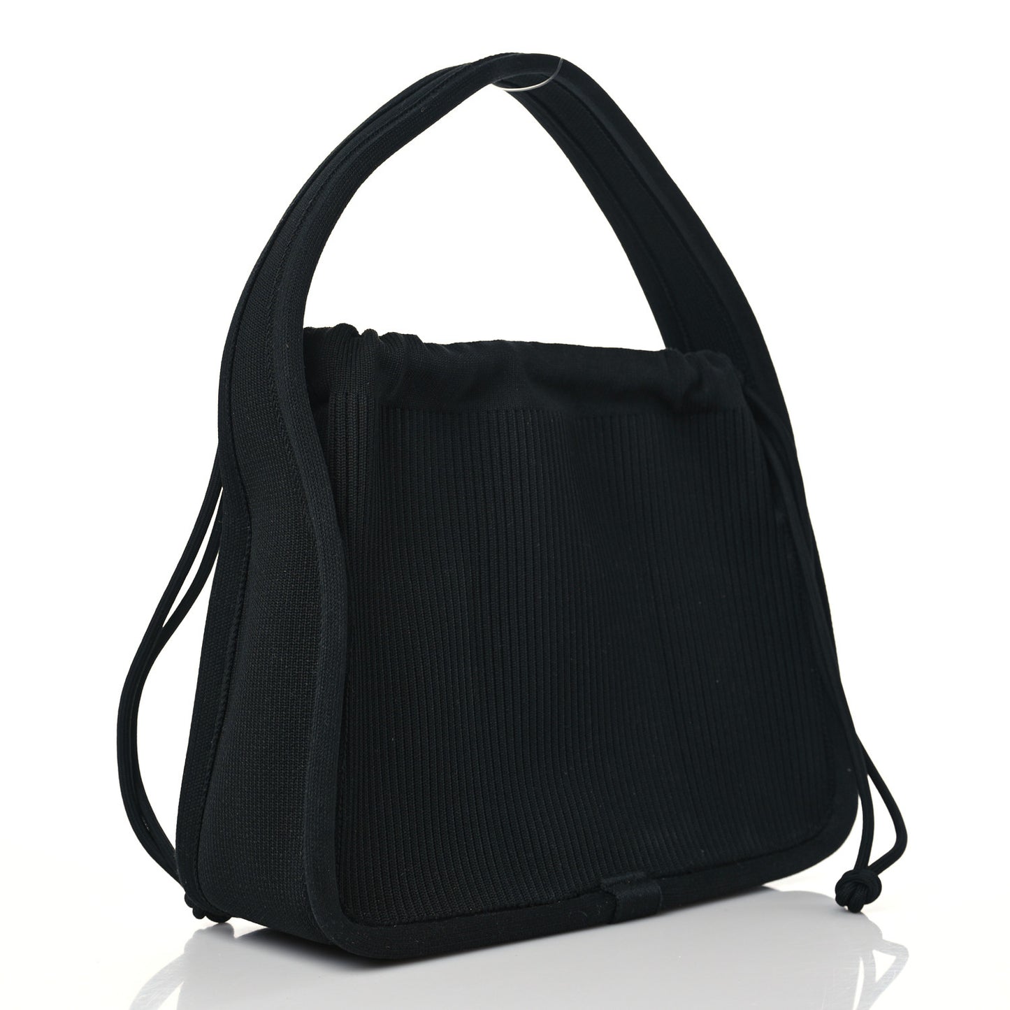 Ribbed Knit Small Ryan Bag Black