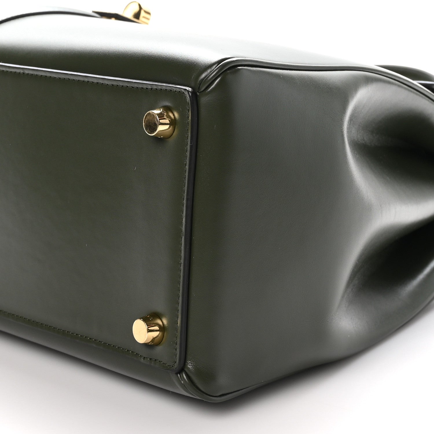 Celine Satinated Calfskin Medium 16 Top Handle Bag Khaki 10 of 10