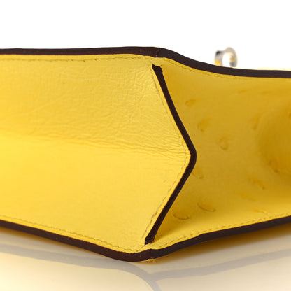 Hermes Ostrich Kelly Danse II Belt Bag Jaune Citron 10 of 11