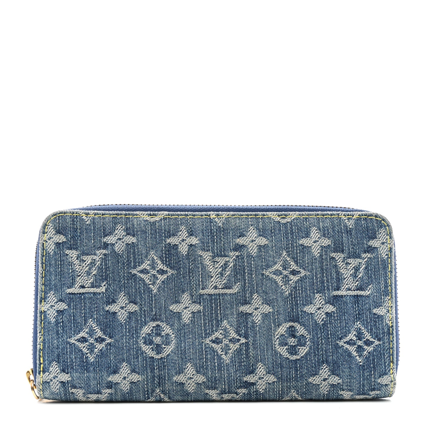 Monogram Denim Zippy Wallet Blue
