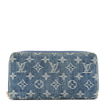 Louis Vuitton Monogram Denim Zippy Wallet Blue 1 of 10