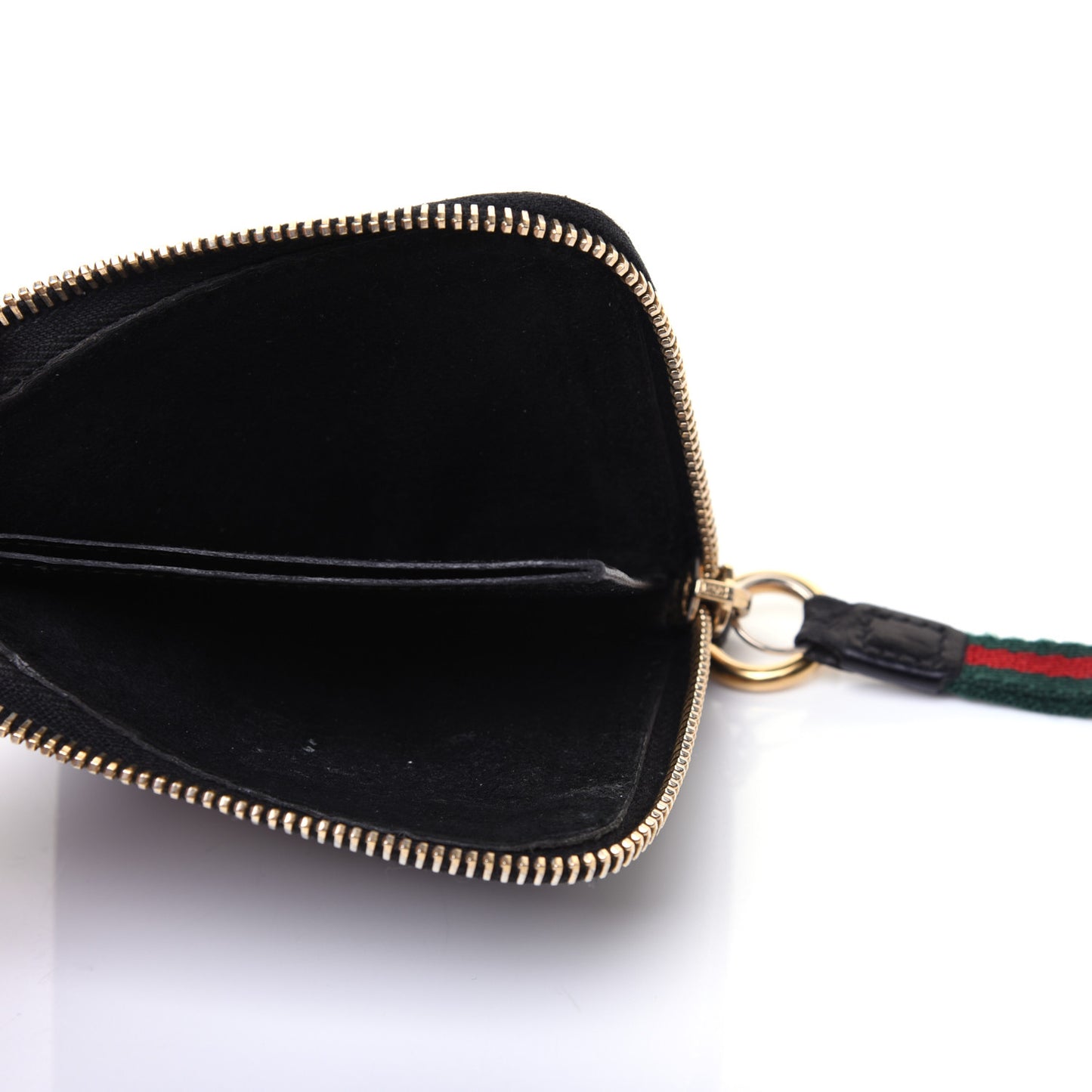 Guccissima Zip Around Coin Purse Wallet Black