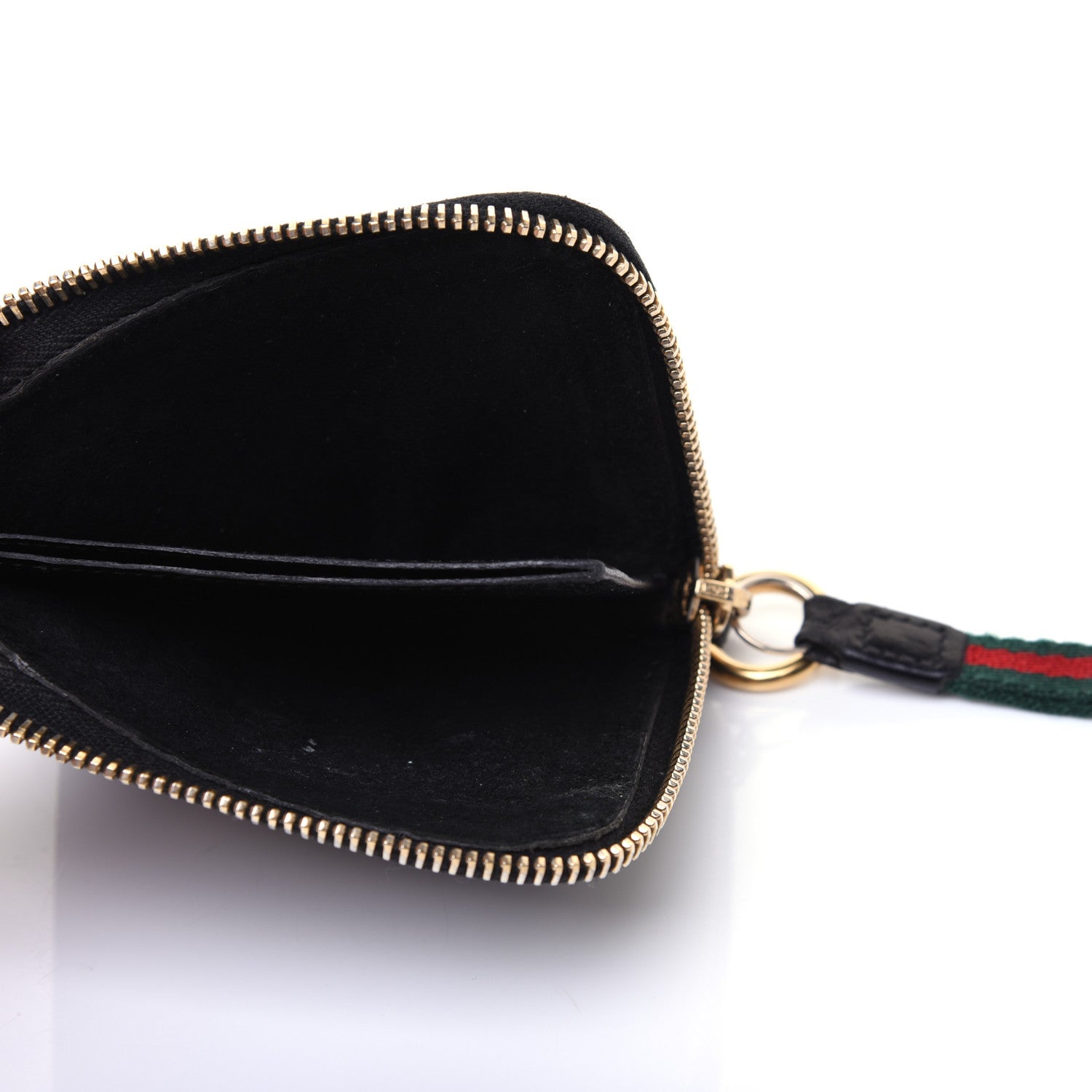 Gucci Guccissima Zip Around Coin Purse Wallet Black 5 of 13