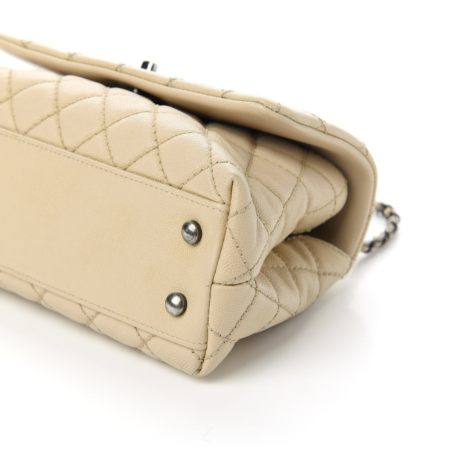 Chanel Caviar Quilted Mini Coco Handle Flap Beige 7 of 11