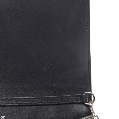 Christian Dior Metallic Patent Micro-Cannage Diorama Wallet on Chain Pouch Silver 10 of 10