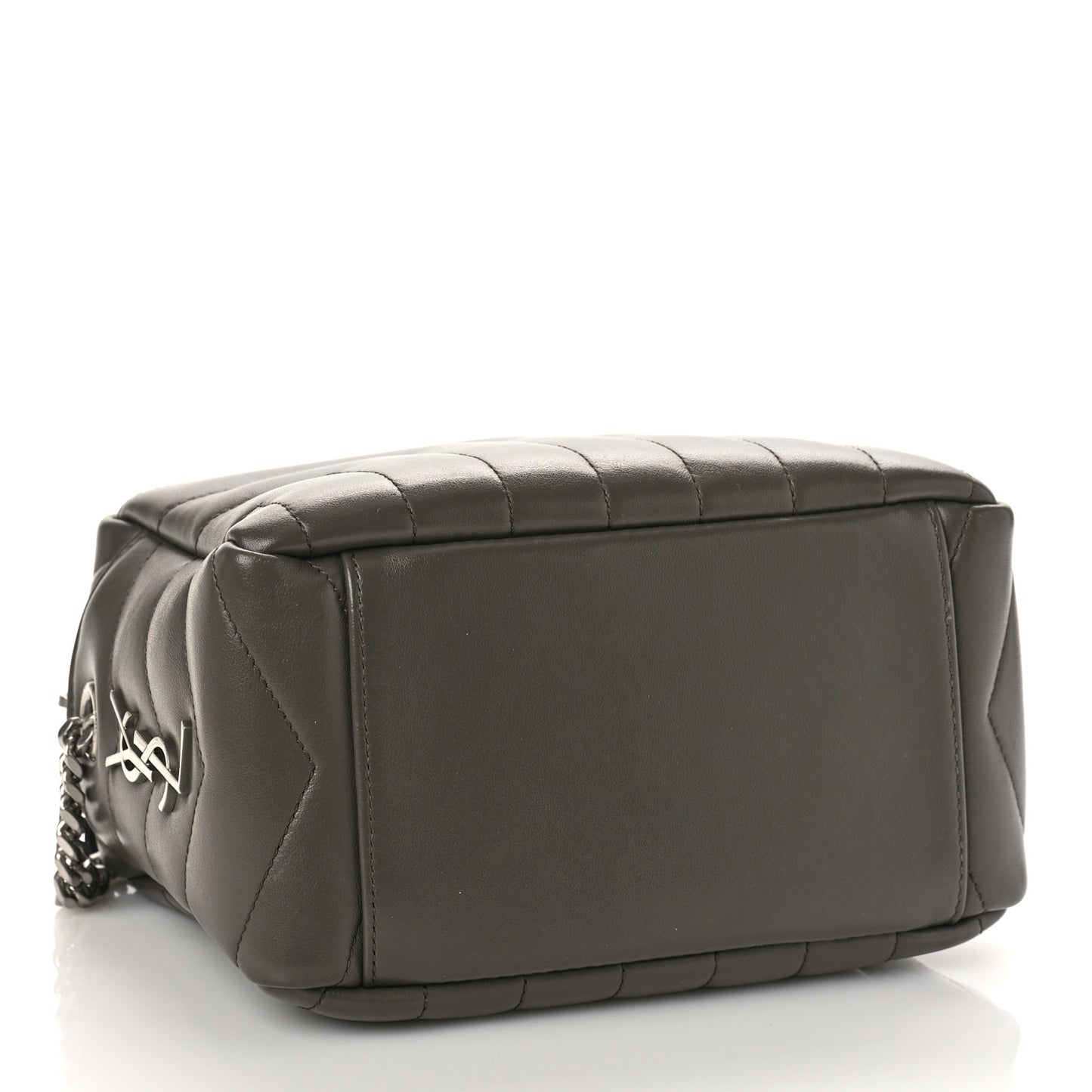 Calfskin Y Quilted Monogram Small Loulou Bowling Bag Earth