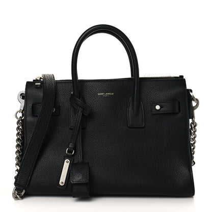 Saint Laurent Grained Calfskin Small Supple Sac De Jour Duffle Black 1 of 9