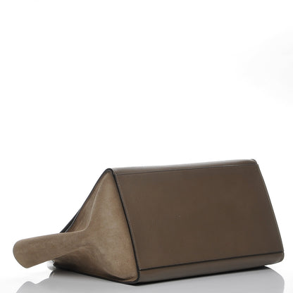 Celine Drummed Calfskin Suede Large Trapeze Souris 4 of 7