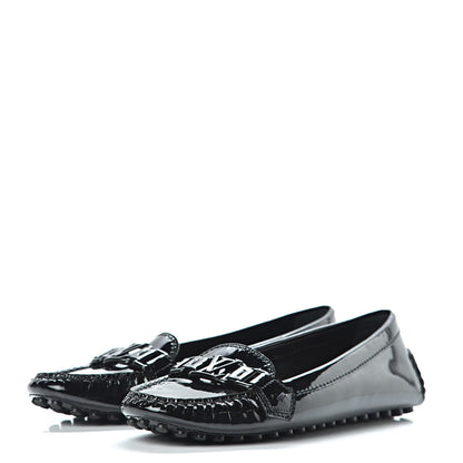 Louis Vuitton Patent Calfskin Oxford Loafers 37 Black 3 of 9