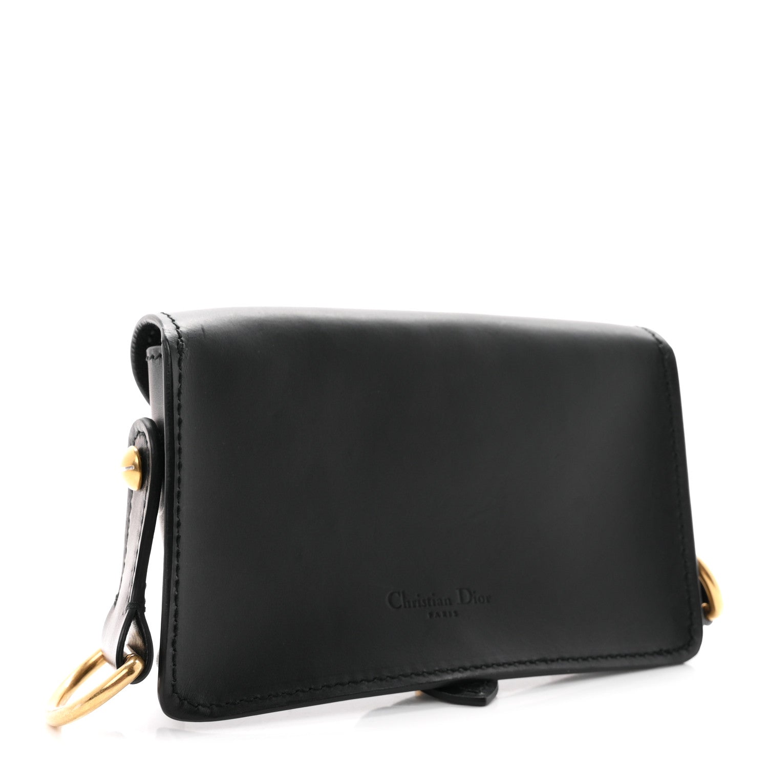 Christian Dior Grained Calfskin D-Bee Shoulder Bag Black 3 of 10