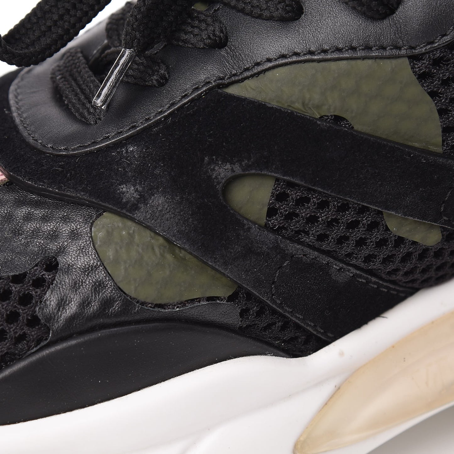 Calfskin Suede Camouflage Bounce Sneakers 37 Multicolor