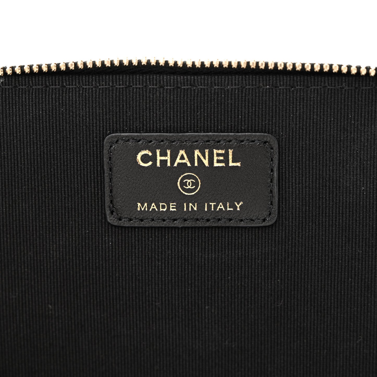 Lambskin Quilted Small Top Handle Vanity Case With Chain Black