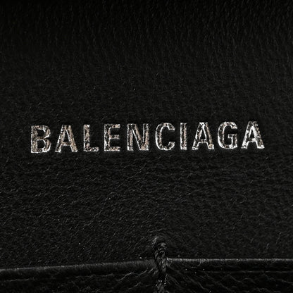 Balenciaga Shiny Metallic Calfskin Crocodile Embossed Hourglass Chain Bag Gunmetal 6 of 9