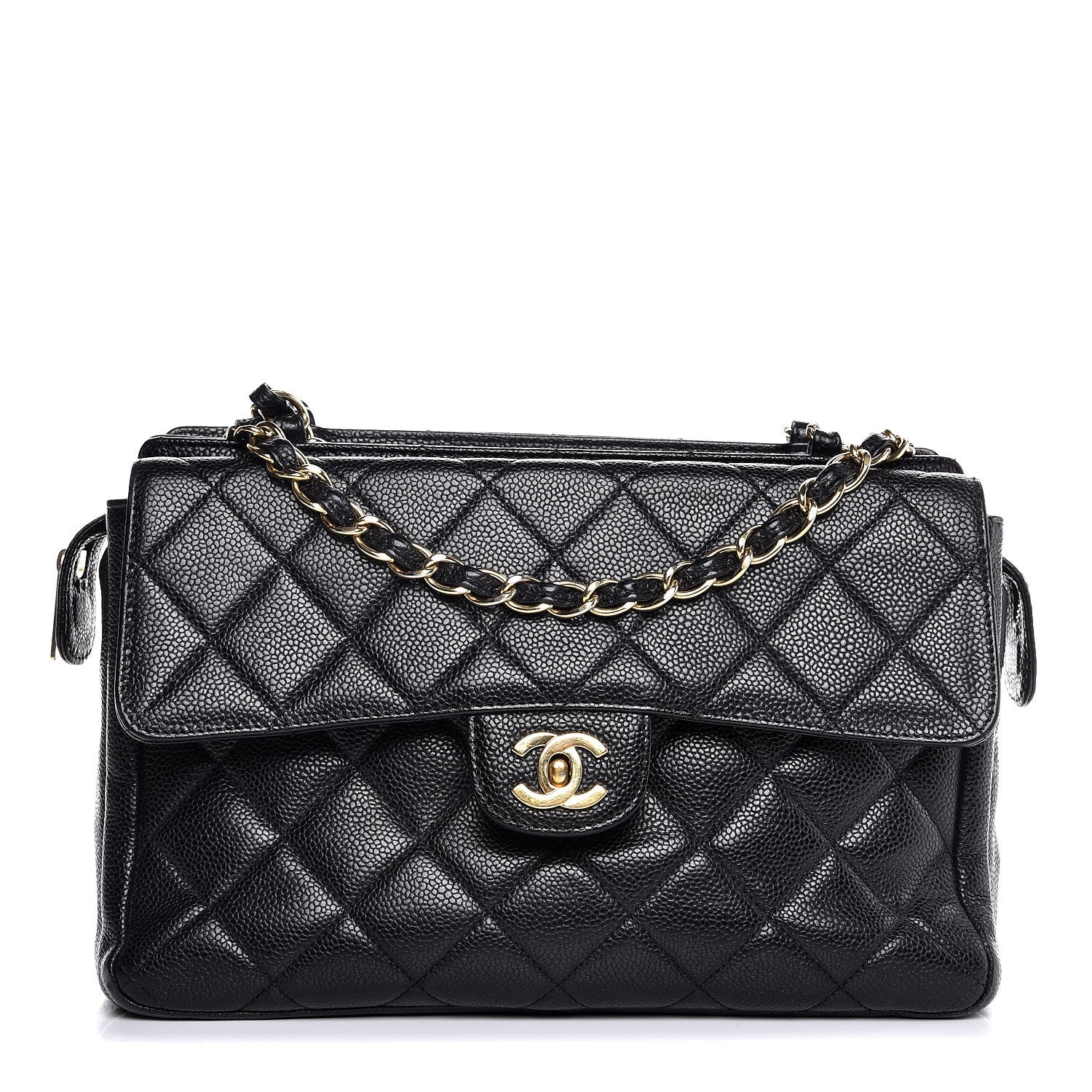 Chanel Caviar Quilted Flap Shoulder Bag Black 1 of 8