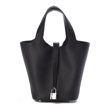 Hermes Taurillon Clemence Picotin Lock 18 PM Black 1 of 10