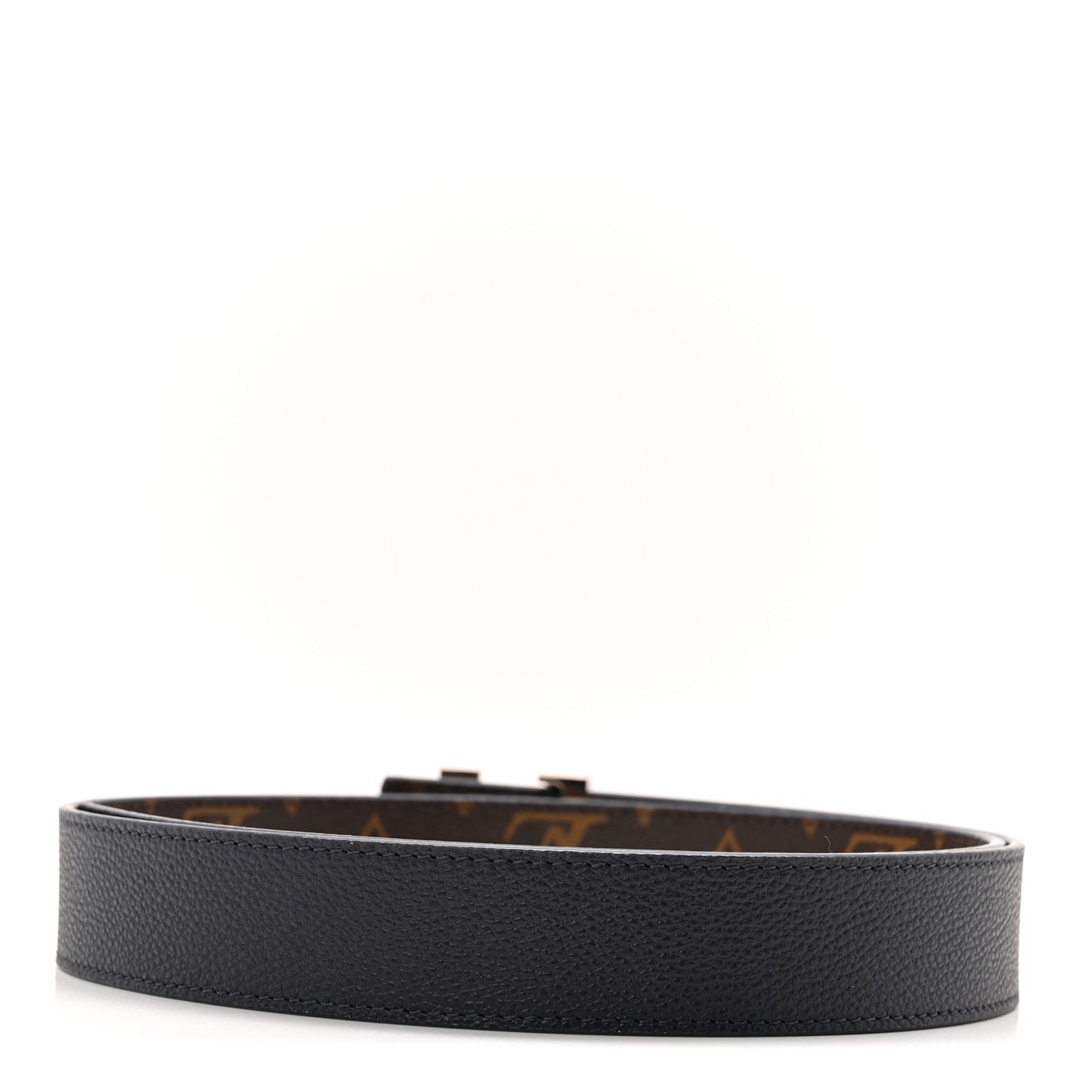 Calfskin Monogram 30mm LV Initiales Reversible Belt 80 32 Marine