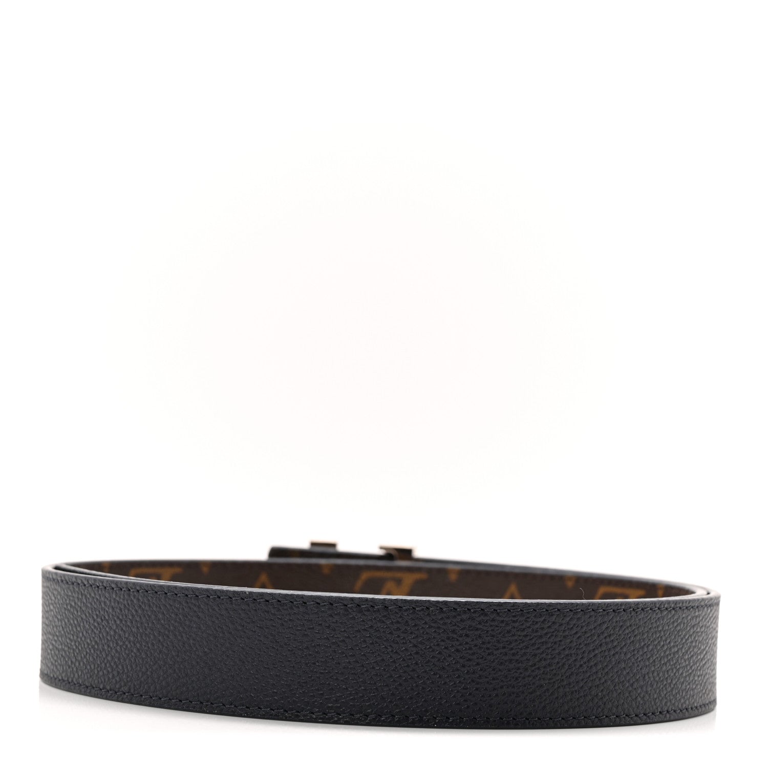 Louis Vuitton Calfskin Monogram 30mm LV Initiales Reversible Belt 80 32 Marine 4 of 7