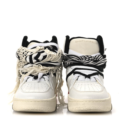 Saint Laurent Calfskin Smith High Top Sneakers 36 White Black 3 of 12