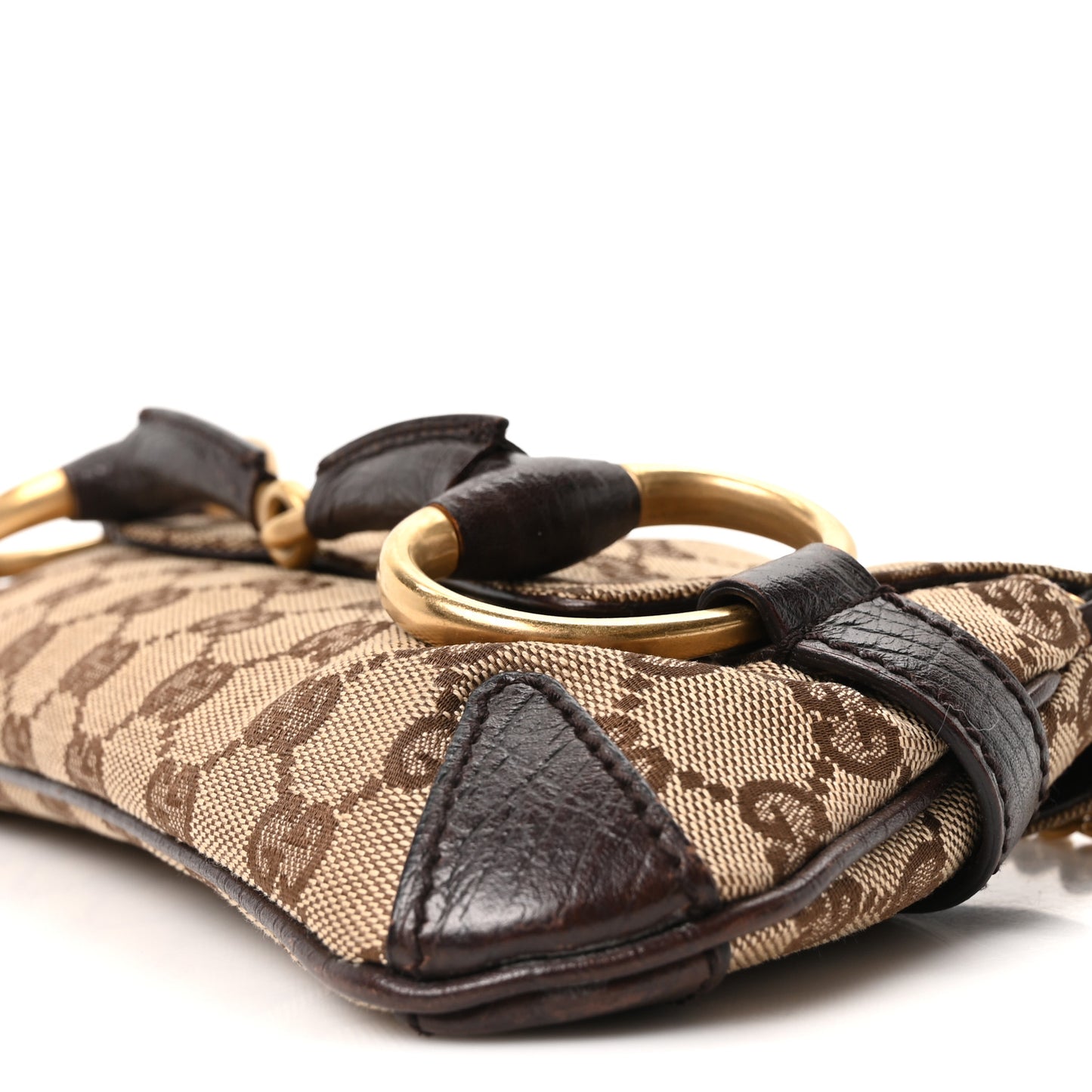 Monogram Horsebit Clutch Dark Brown