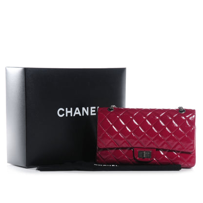 Chanel Distressed Patent 2.55 Reissue 227 Flap Raspberry Red 8 of 8