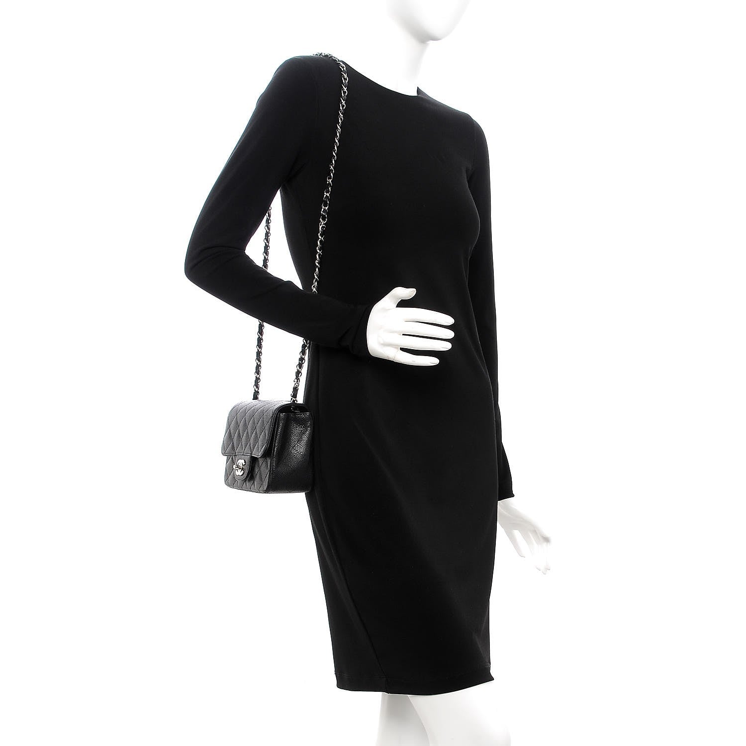 Chanel Caviar Quilted Mini Square Flap Black 2 of 8