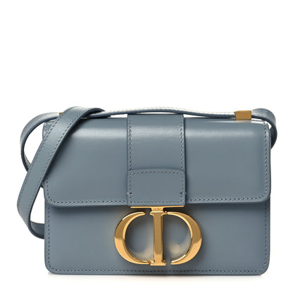 Christian Dior Smooth Calfskin Micro 30 Montaigne Flap Bag Blue Gray 1 of 10