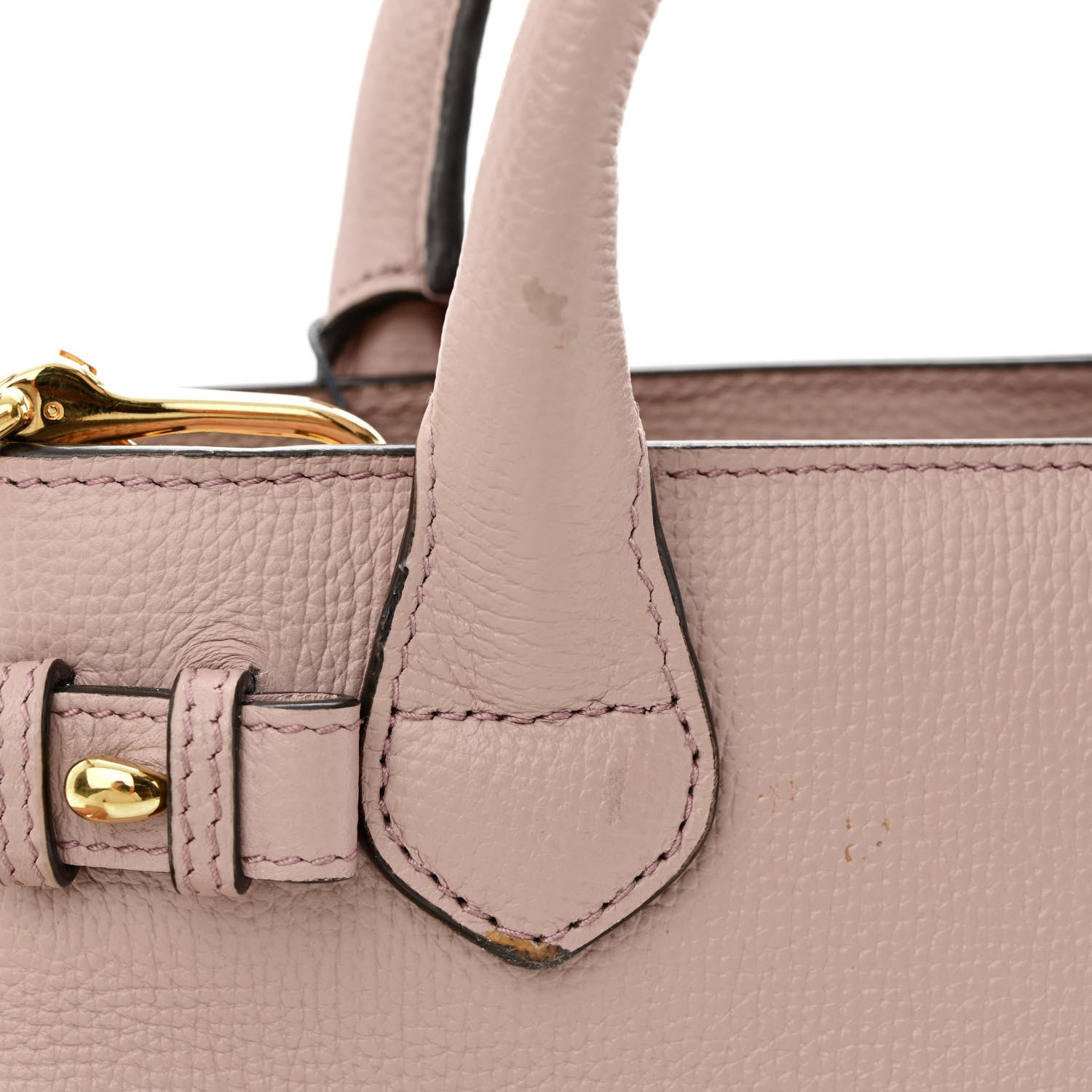 Burberry Grainy Calfskin House Check Baby Banner Tote Pale Orchid 13 of 13