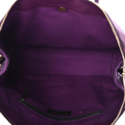 Saint Laurent Calfskin Suede Medium Travel Muse Two Cabas Purple 4 of 4