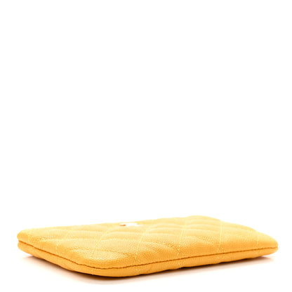 Chanel Caviar Quilted Small Cosmetic Case Yellow 4 of 8