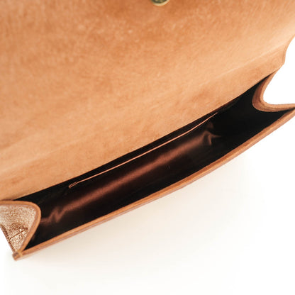 Saint Laurent Metallic Crackled Calfskin Large Belle De Jour Clutch Gold 5 of 7