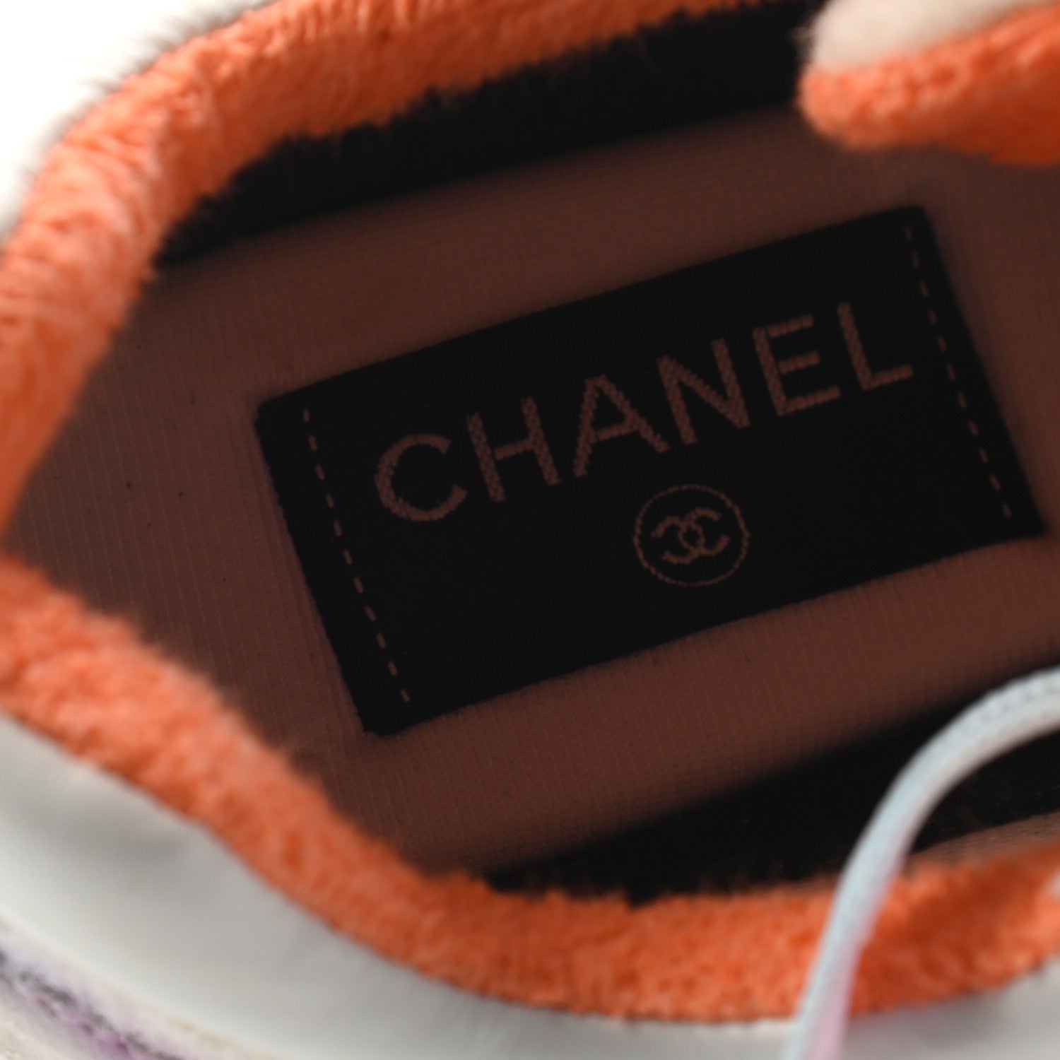 Chanel Wool Suede Calfskin CC Sneakers 38 Multicolor 7 of 8