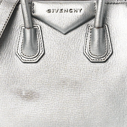 Givenchy Metallic Sugar Goatskin Mini Antigona Silver 8 of 12