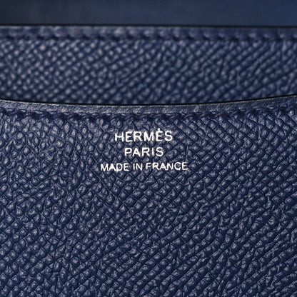 Hermes Epsom Enamel Constance 18 Bleu Saphir Orange Poppy 6 of 10
