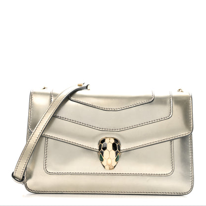 Bulgari Metallic Serpenti Forever Small Shoulder Bag Silver 1 of 16