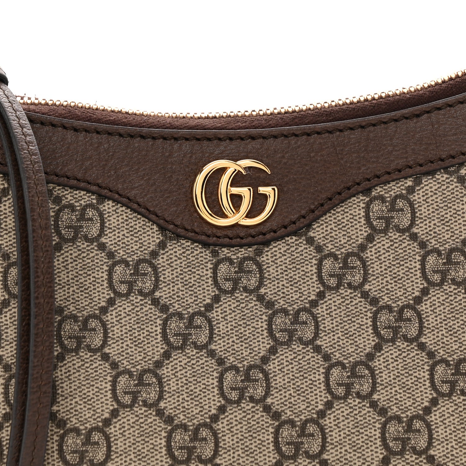Gucci GG Supreme Monogram Textured Dollar Calfskin Small Ophidia Hobo Beige Ebony New Acero 8 of 11