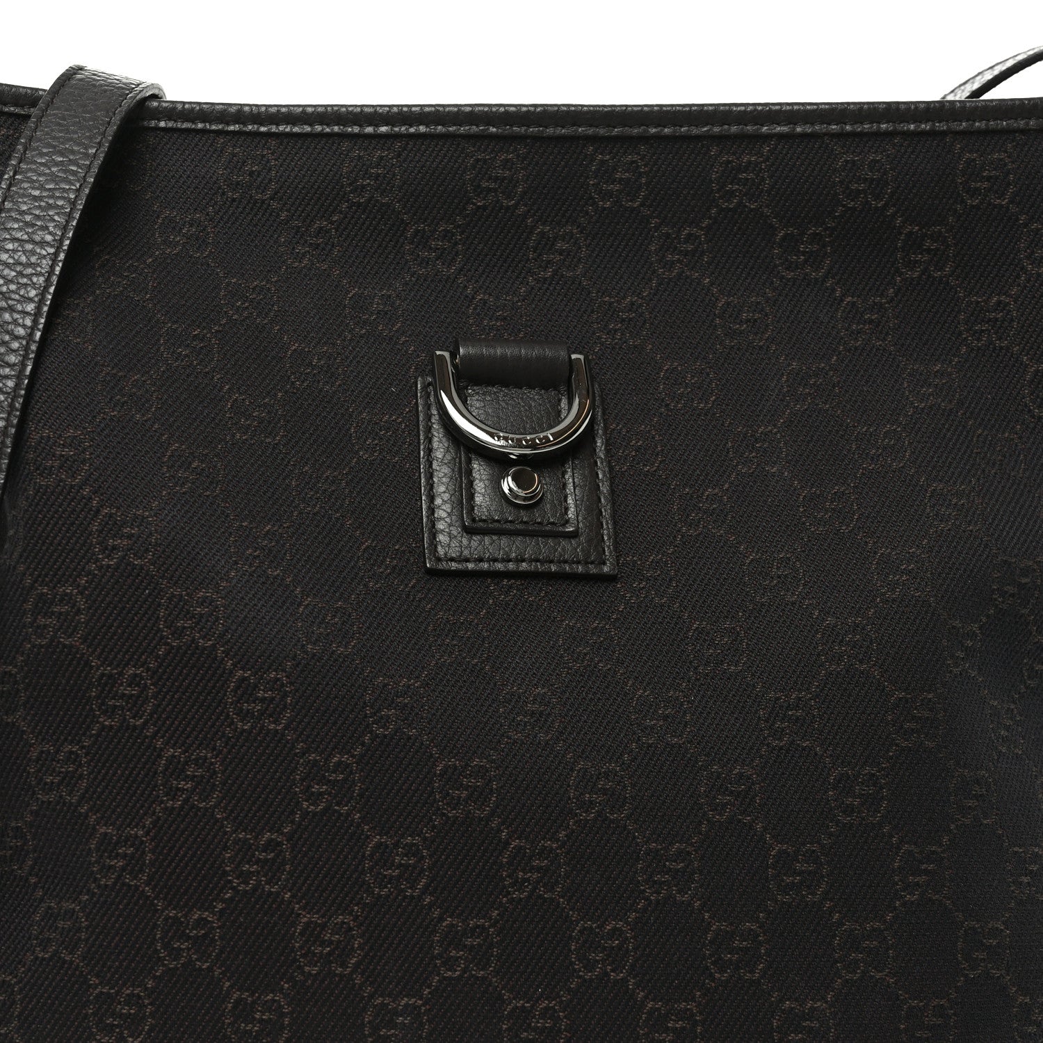 Gucci Denim Monogram Abbey Messenger Bag Dark Brown 8 of 10