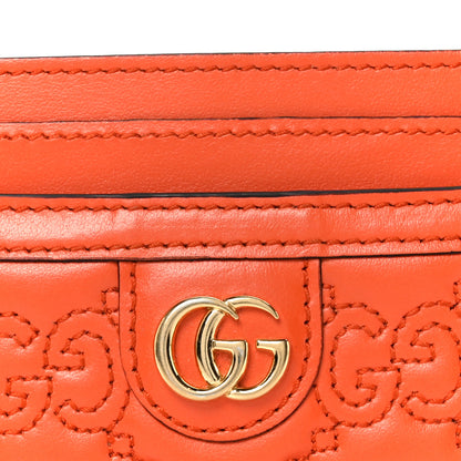 Gucci Calfskin GG Matelasse Card Holder Deep Orange 7 of 7