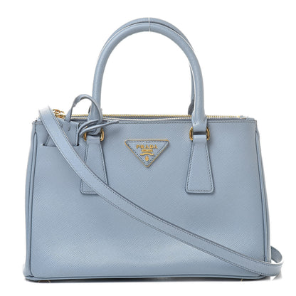 Prada Saffiano Galleria Mini Double Zip Tote Aviazione 1 of 14