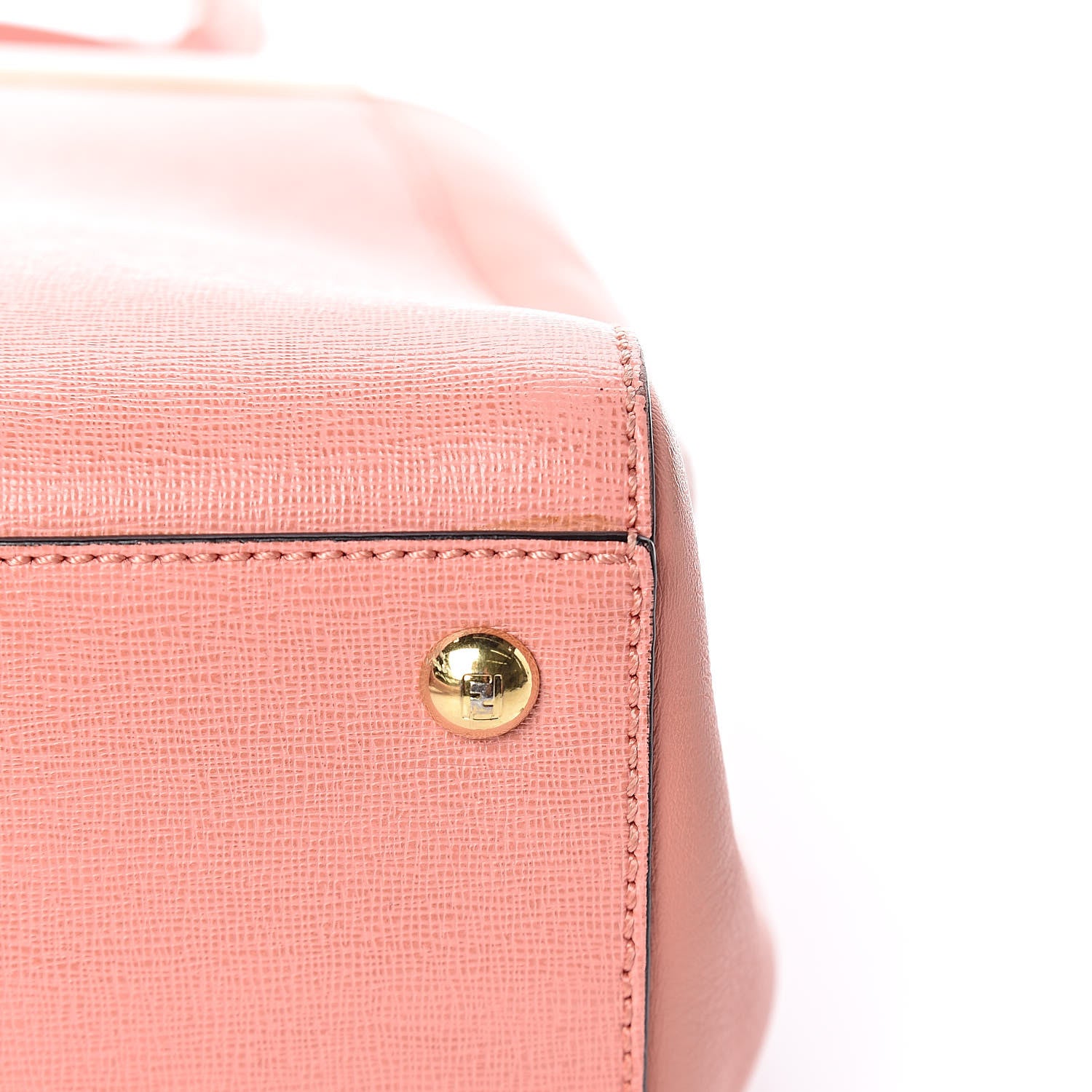 Fendi Vitello Elite Petite 2Jours Tote Pesca 13 of 15