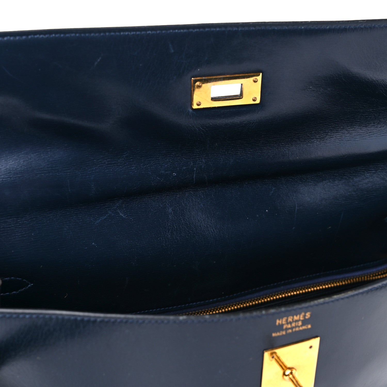 Hermes Box Kelly Retourne 35 Indigo 11 of 23