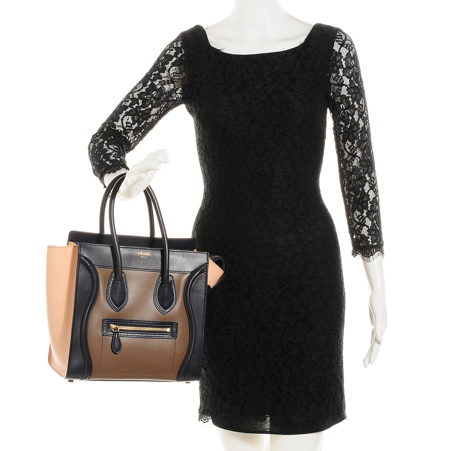 Celine Smooth Calfskin Micro Tri-Color Luggage Camel 2 of 9